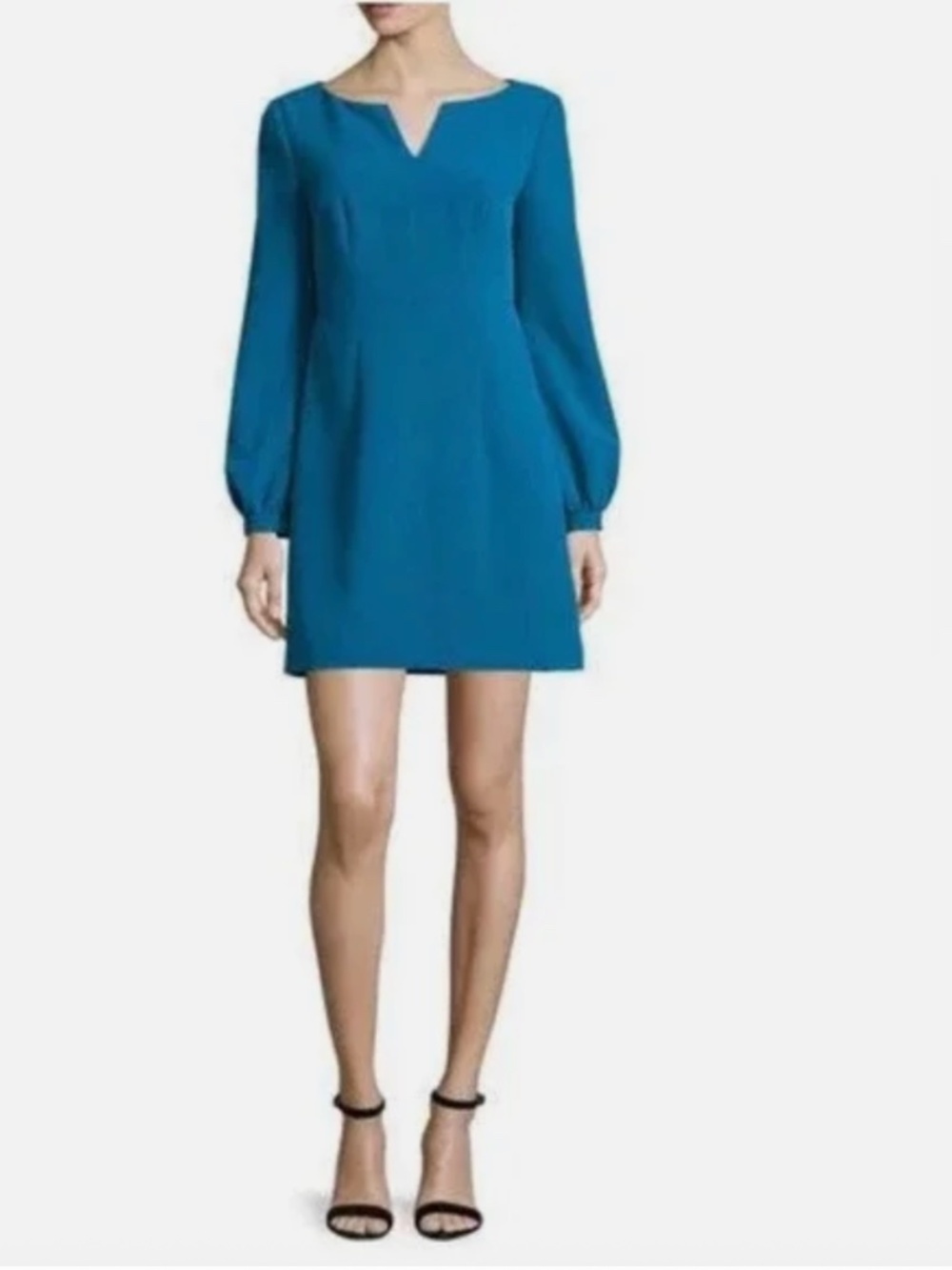 NWT Milly Molly Long Sleeve Cocktail Dress in Azure Teal Size 8 Made in USA